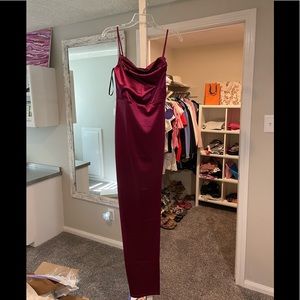 Lola High Slit Satin Dress 2